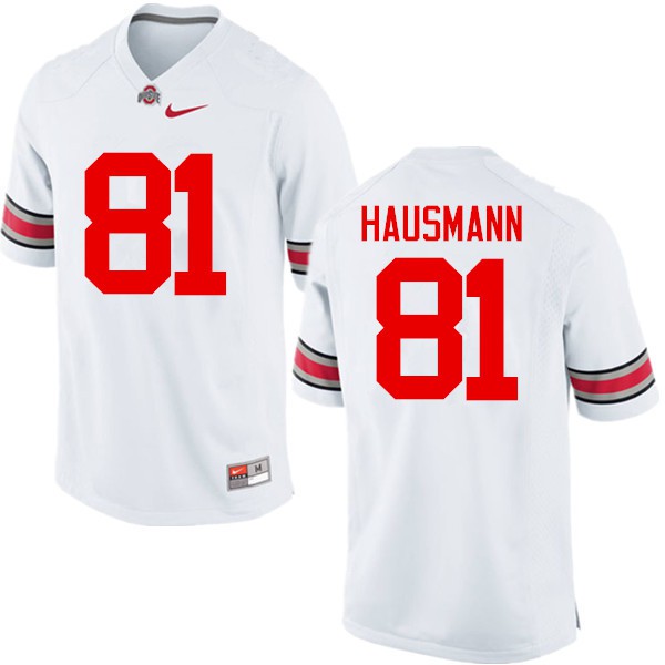 Ohio State Buckeyes #81 Jake Hausmann Men Alumni Jersey White